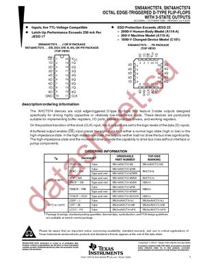 SN74AHCT574PWRG4 datasheet  